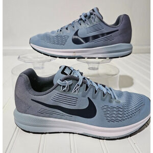 NIKE women's air zoom Structure 21 blue running shoes size 9